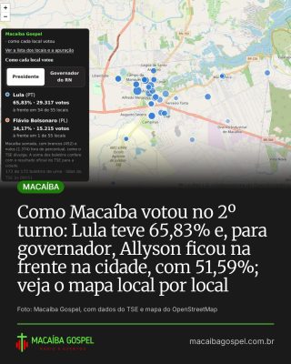Post do Instagram do Macaíba Gospel